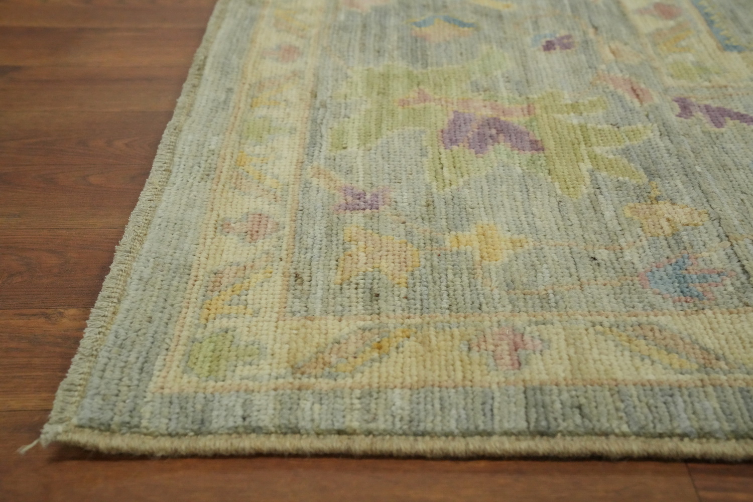 Vegetable Dye Floral Oushak Turkish Large Rug 10x14