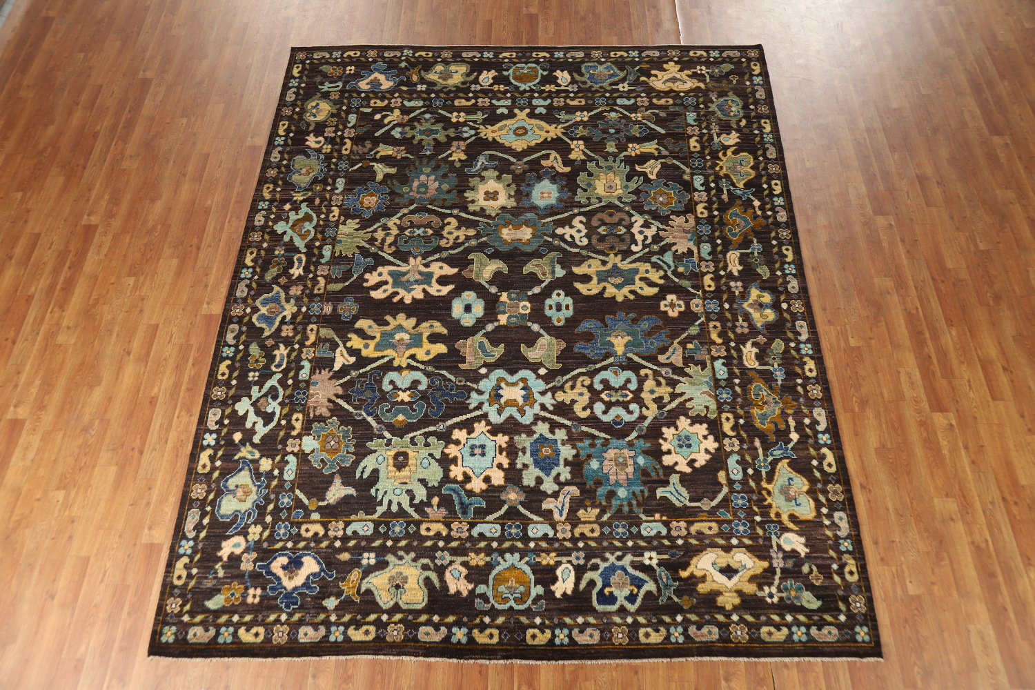 Vegetable Dye Brown Oushak Turkish Area Rug 8x10