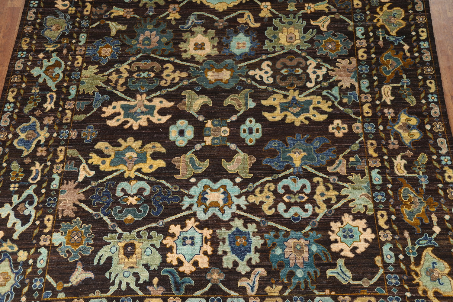 Vegetable Dye Brown Oushak Turkish Area Rug 8x10