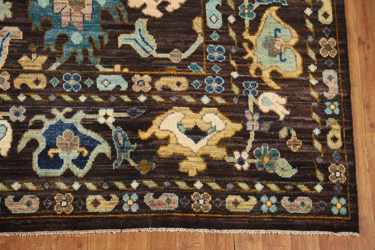 Vegetable Dye Brown Oushak Turkish Area Rug 8x10