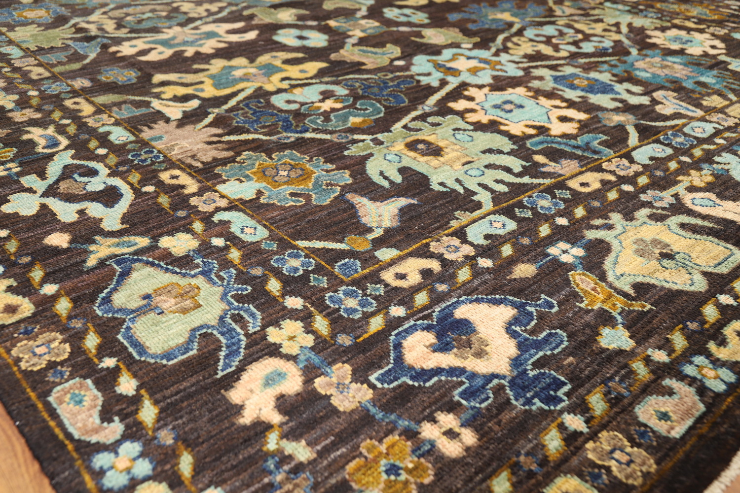 Vegetable Dye Brown Oushak Turkish Area Rug 8x10