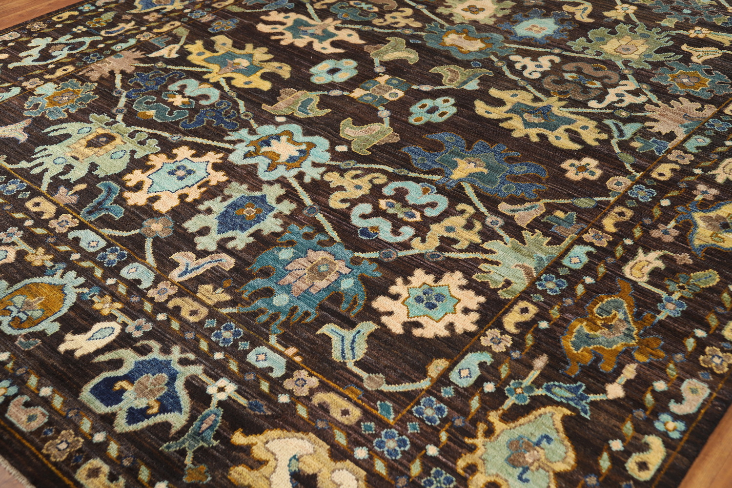 Vegetable Dye Brown Oushak Turkish Area Rug 8x10