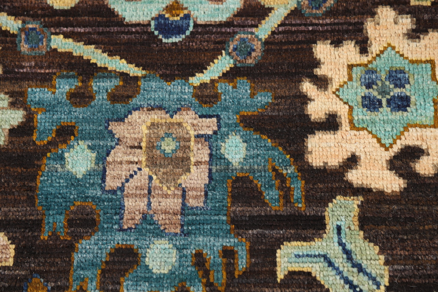 Vegetable Dye Brown Oushak Turkish Area Rug 8x10