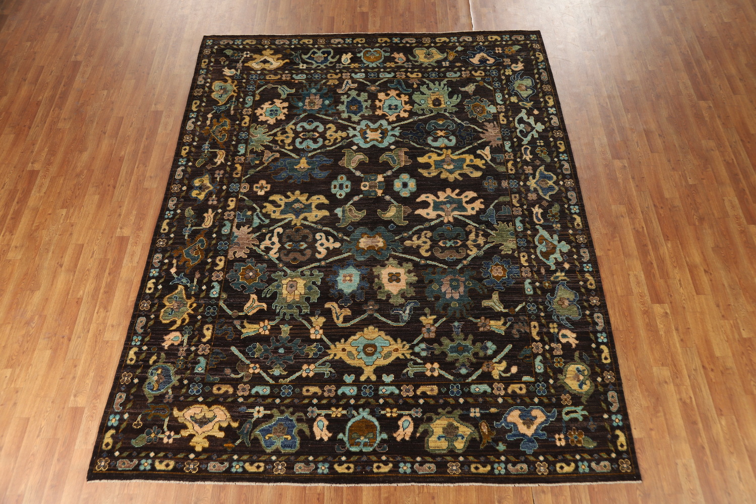 Vegetable Dye Brown Oushak Turkish Area Rug 8x10