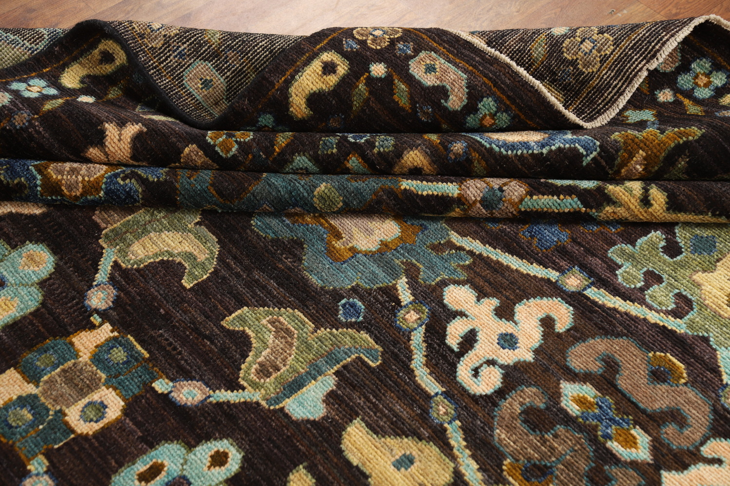 Vegetable Dye Brown Oushak Turkish Area Rug 8x10