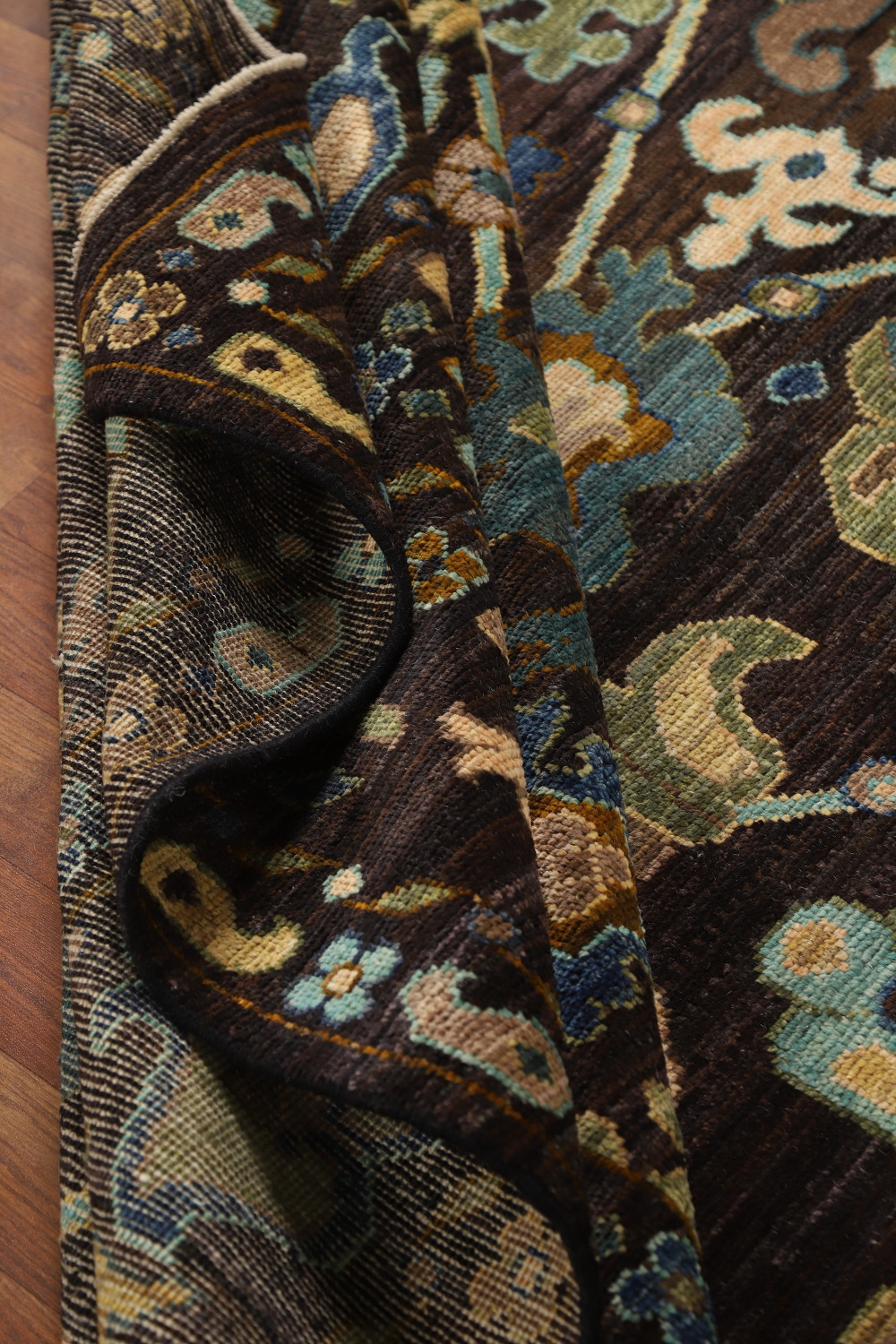 Vegetable Dye Brown Oushak Turkish Area Rug 8x10