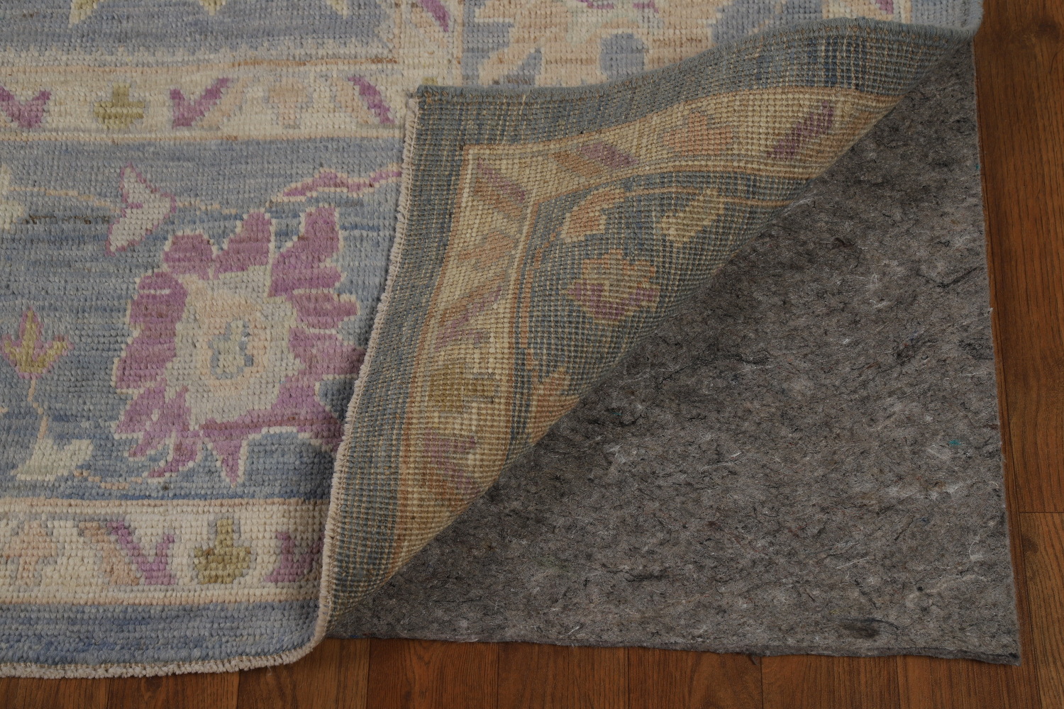 Vegetable Dye Blue Oushak Turkish Area Rug 9x12