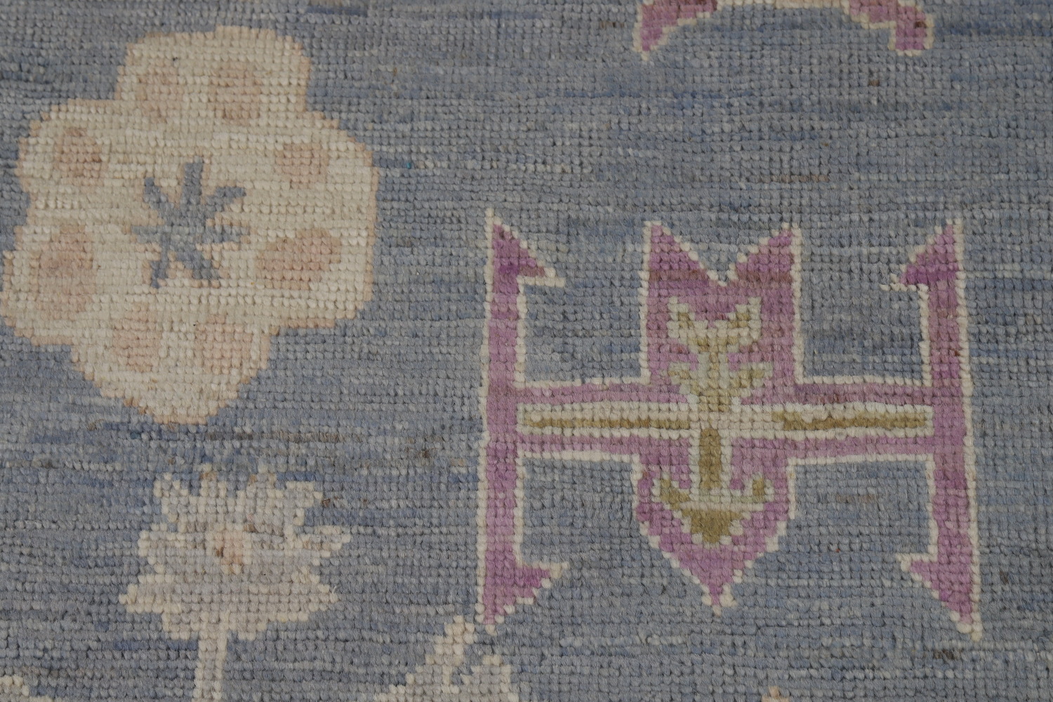 Vegetable Dye Blue Oushak Turkish Area Rug 9x12