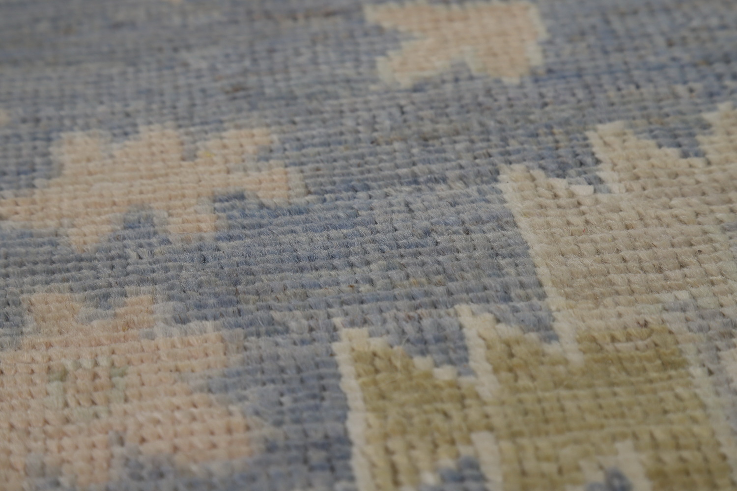 Vegetable Dye Blue Oushak Turkish Area Rug 9x12