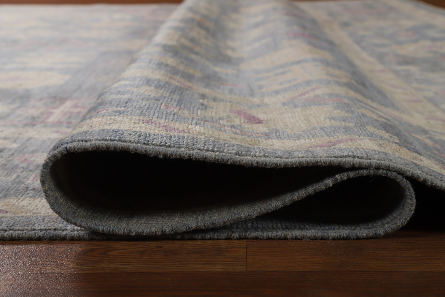 Vegetable Dye Blue Oushak Turkish Area Rug 9x12