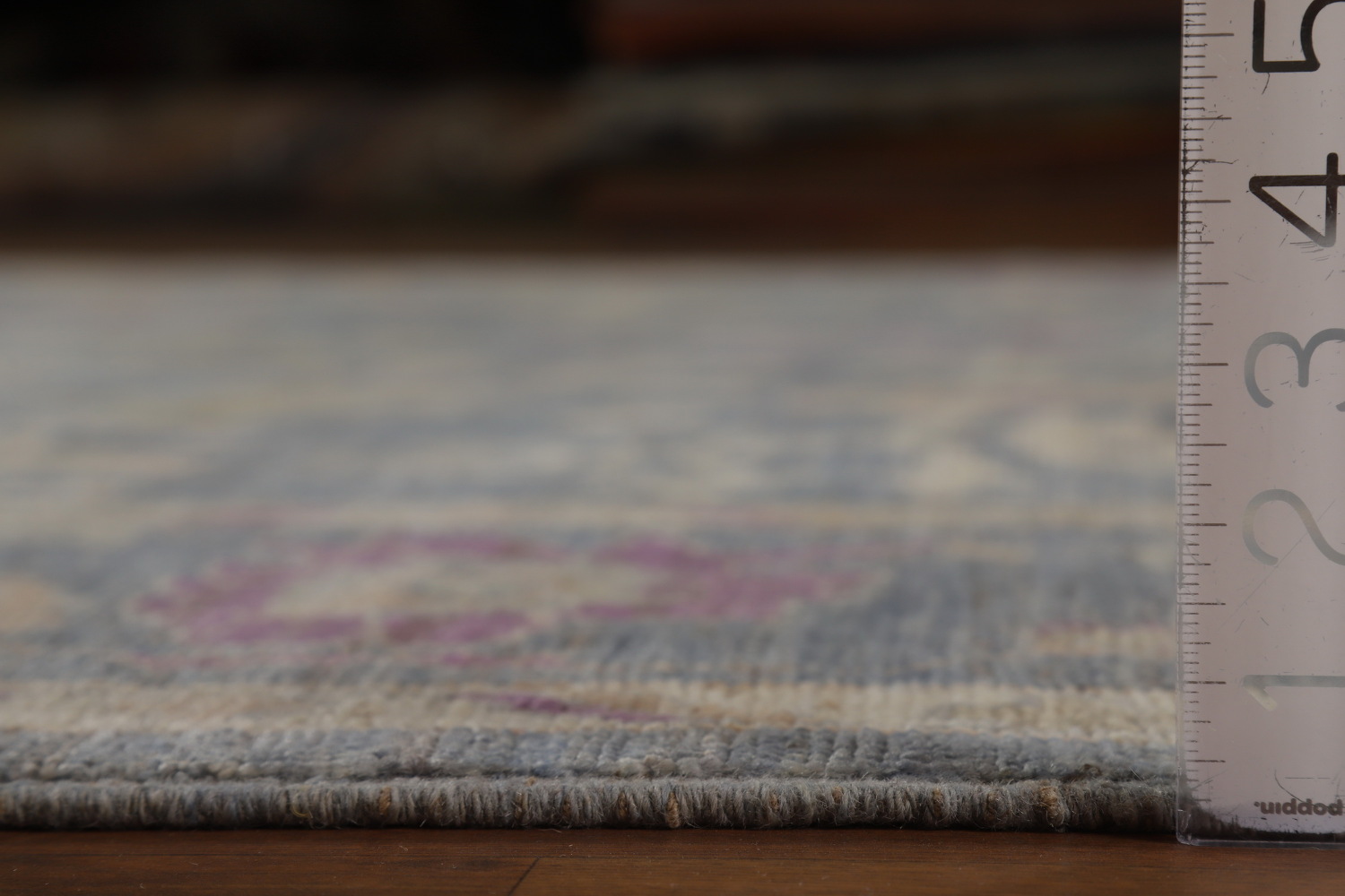 Vegetable Dye Blue Oushak Turkish Area Rug 9x12
