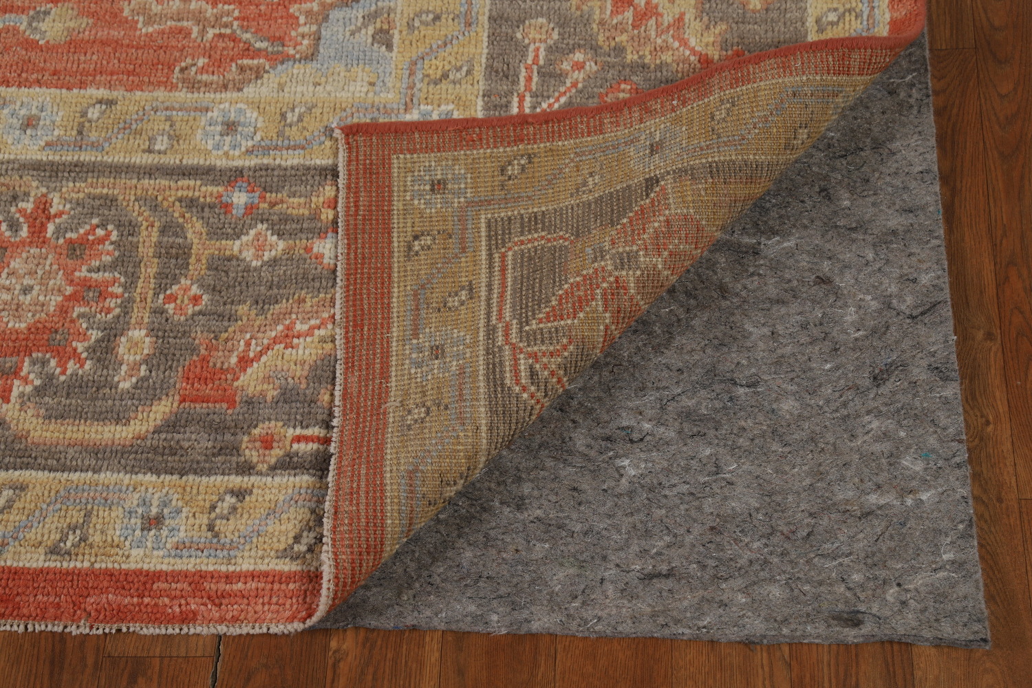 Vegetable Dye Orange Oushak Turkish Area Rug 9x13
