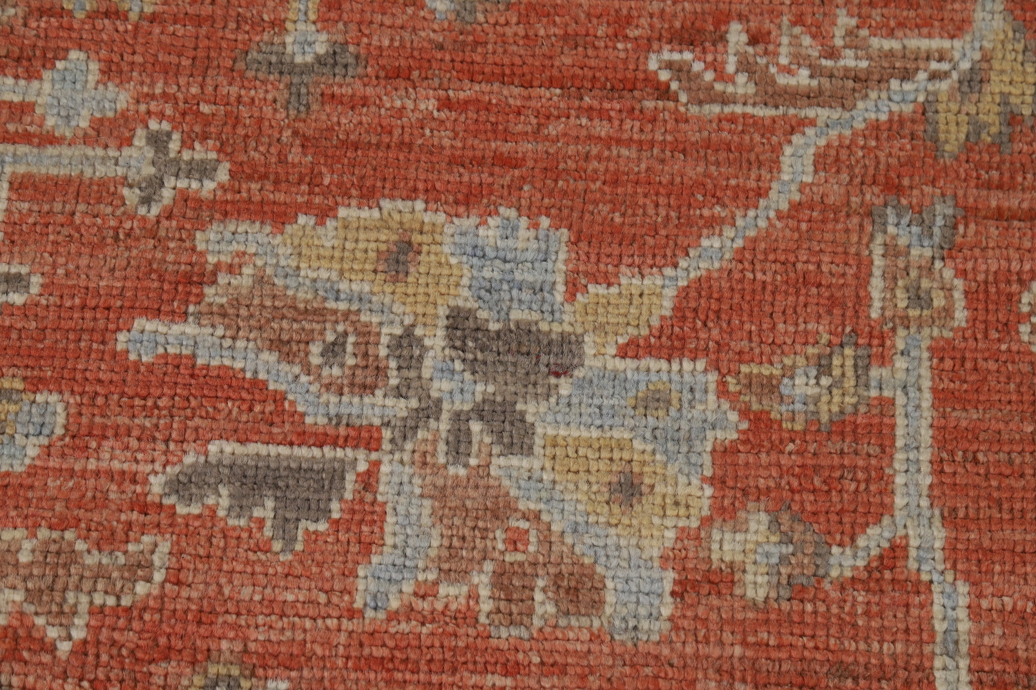 Vegetable Dye Orange Oushak Turkish Area Rug 9x13