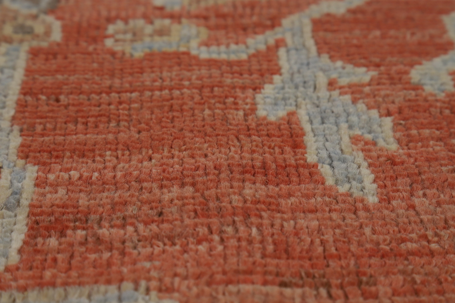 Vegetable Dye Orange Oushak Turkish Area Rug 9x13