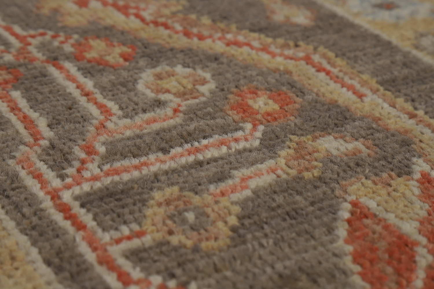 Vegetable Dye Orange Oushak Turkish Area Rug 9x13