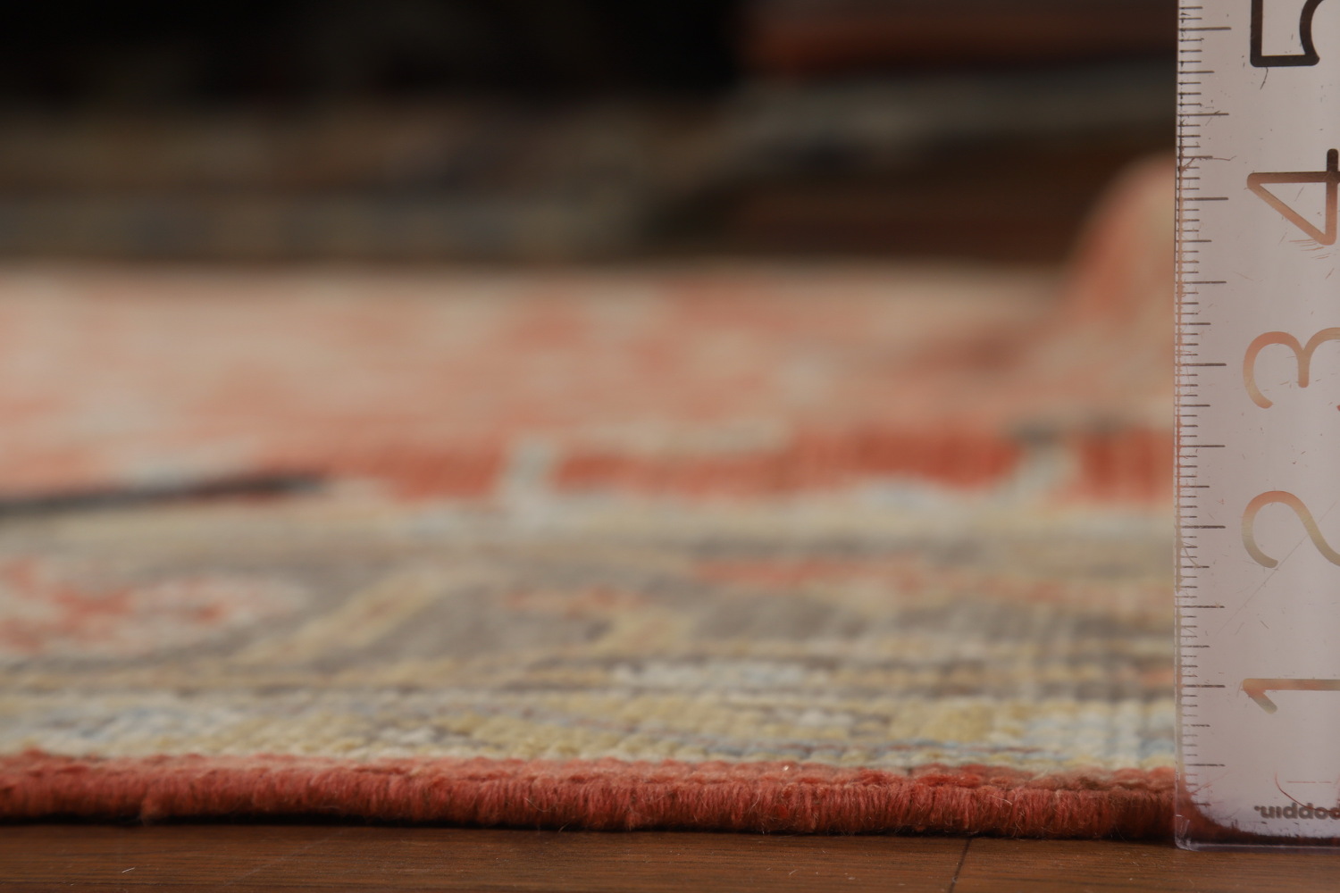 Vegetable Dye Orange Oushak Turkish Area Rug 9x13