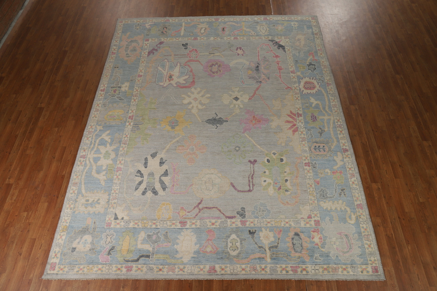 Vegetable Dye Oushak Turkish Area Rug 9x12