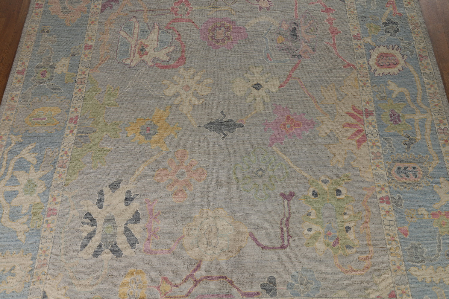 Vegetable Dye Oushak Turkish Area Rug 9x12