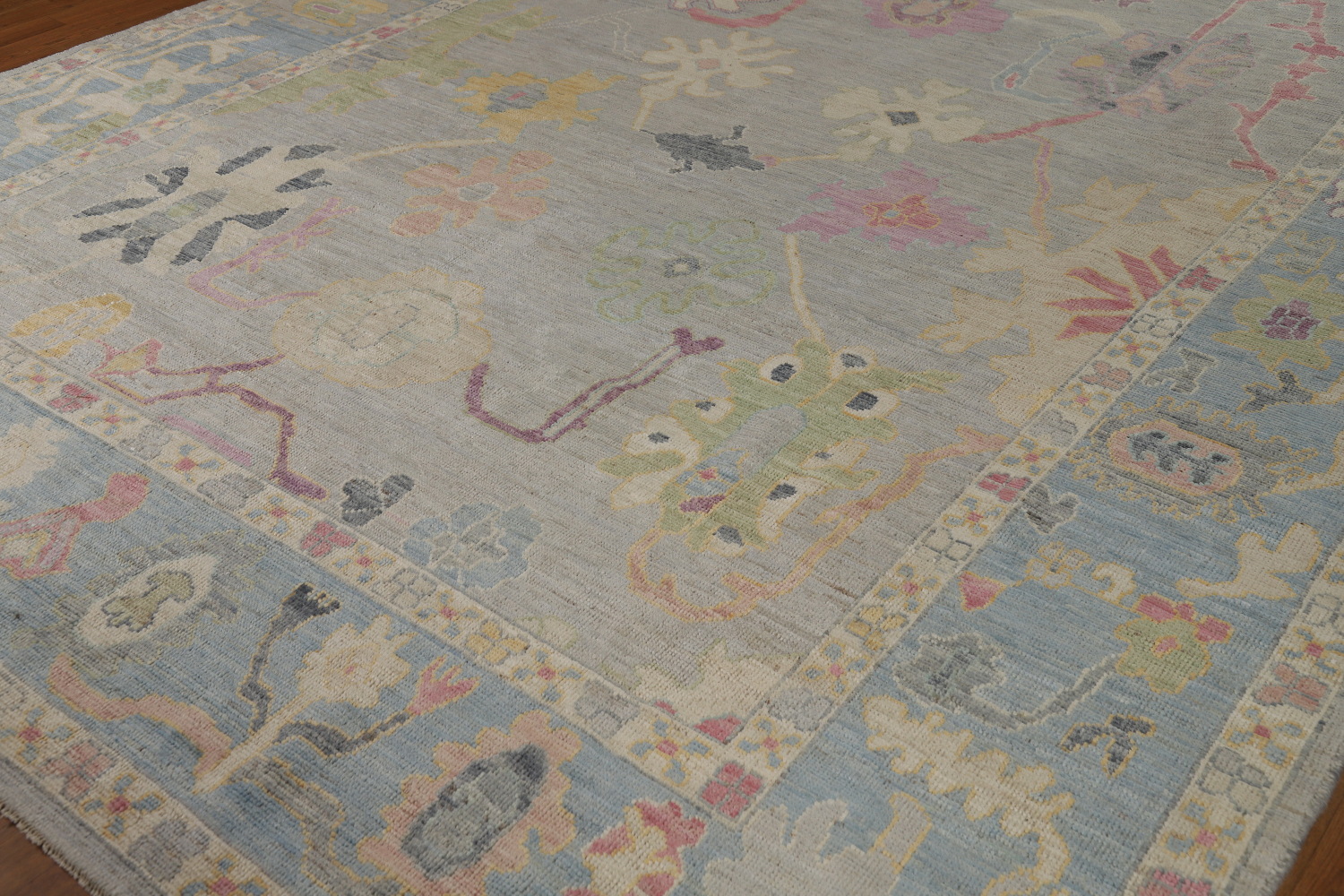 Vegetable Dye Oushak Turkish Area Rug 9x12