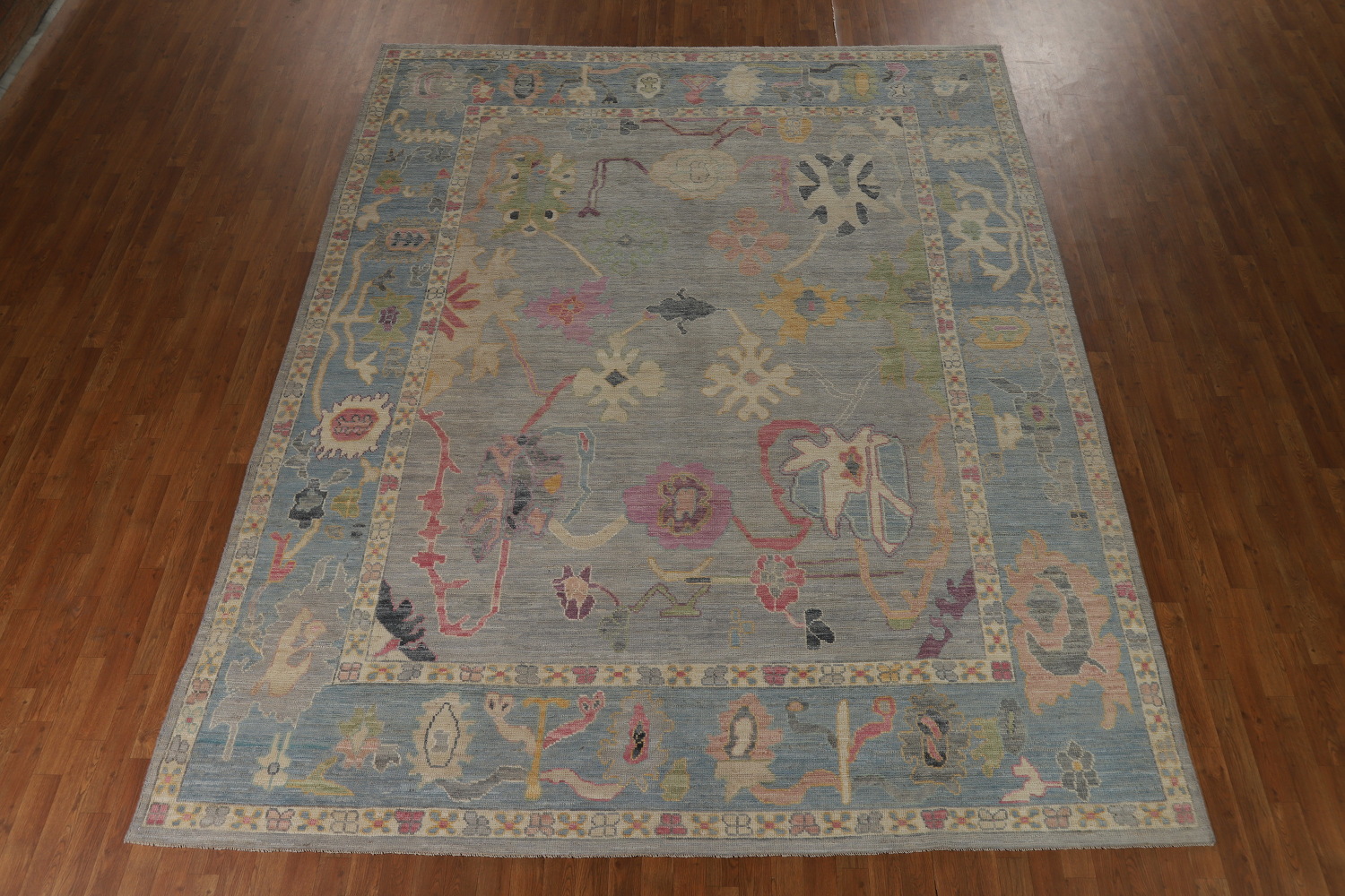 Vegetable Dye Oushak Turkish Area Rug 9x12