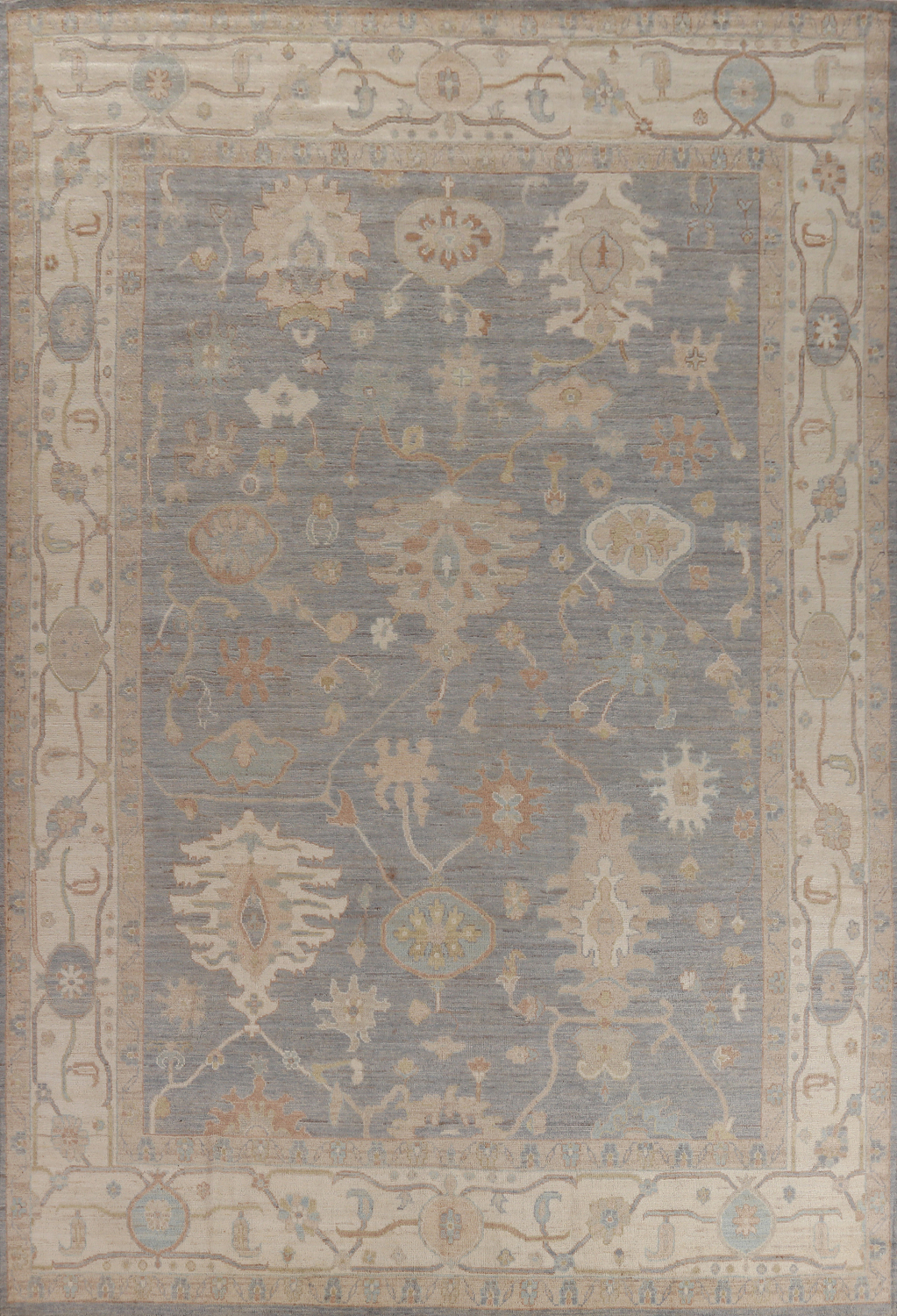 Vegetable Dye Oushak Turkish Area Rug 9x12