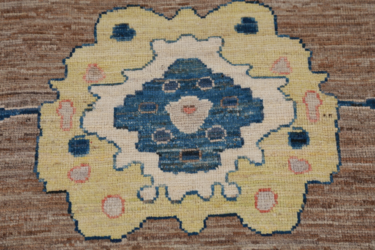 Vegetable Dye Brown Oushak Turkish Area Rug 9x12
