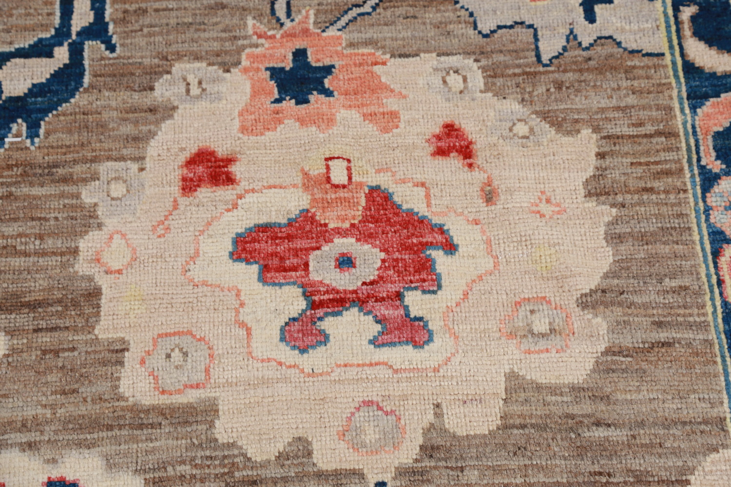 Vegetable Dye Brown Oushak Turkish Area Rug 9x12