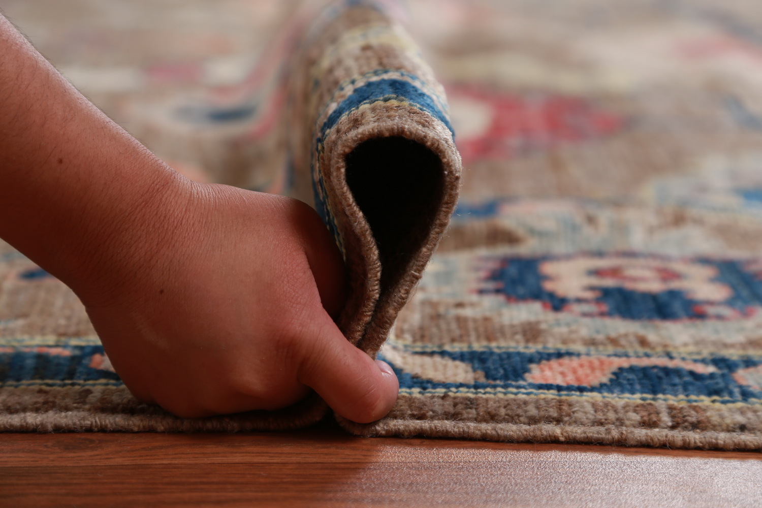 Vegetable Dye Brown Oushak Turkish Area Rug 9x12