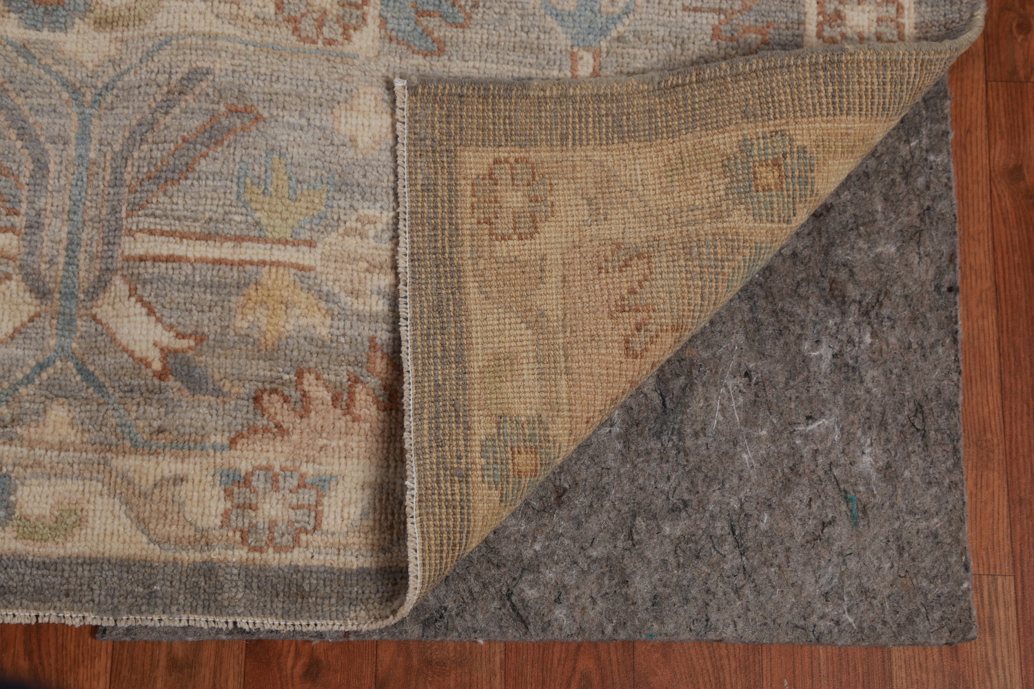 Vegetable Dye Gray Oushak Turkish Area Rug 9x12