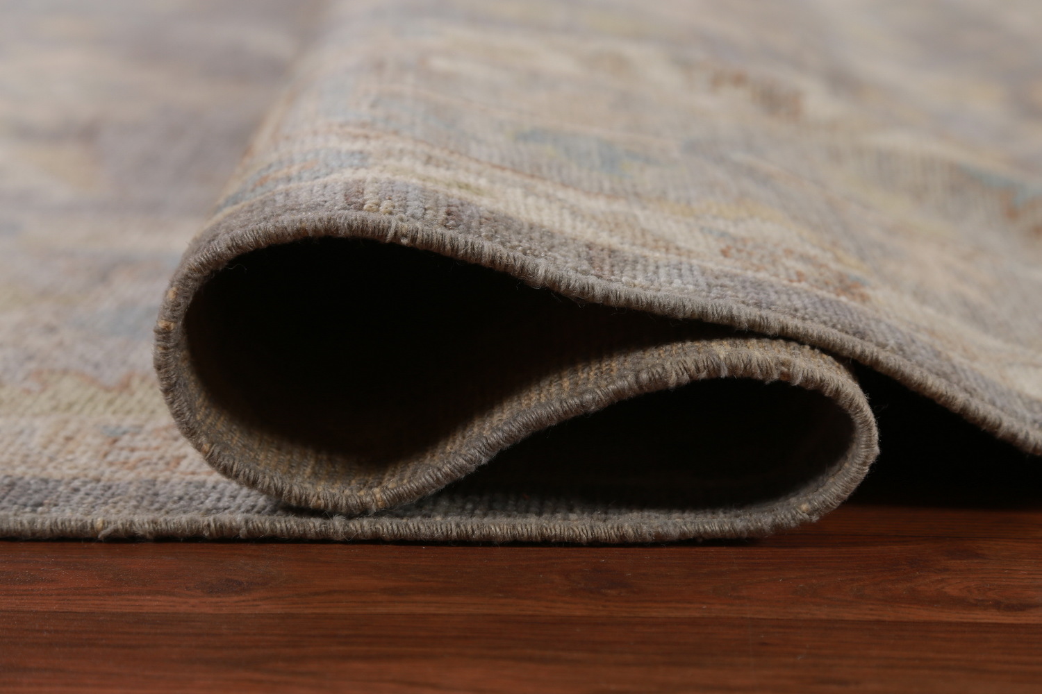 Vegetable Dye Gray Oushak Turkish Area Rug 9x12