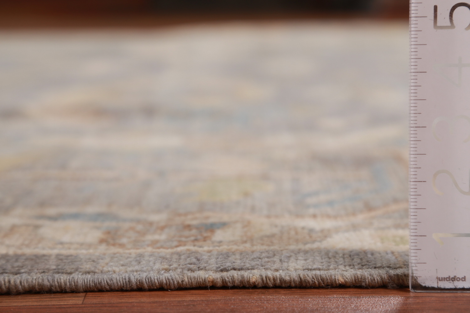 Vegetable Dye Gray Oushak Turkish Area Rug 9x12