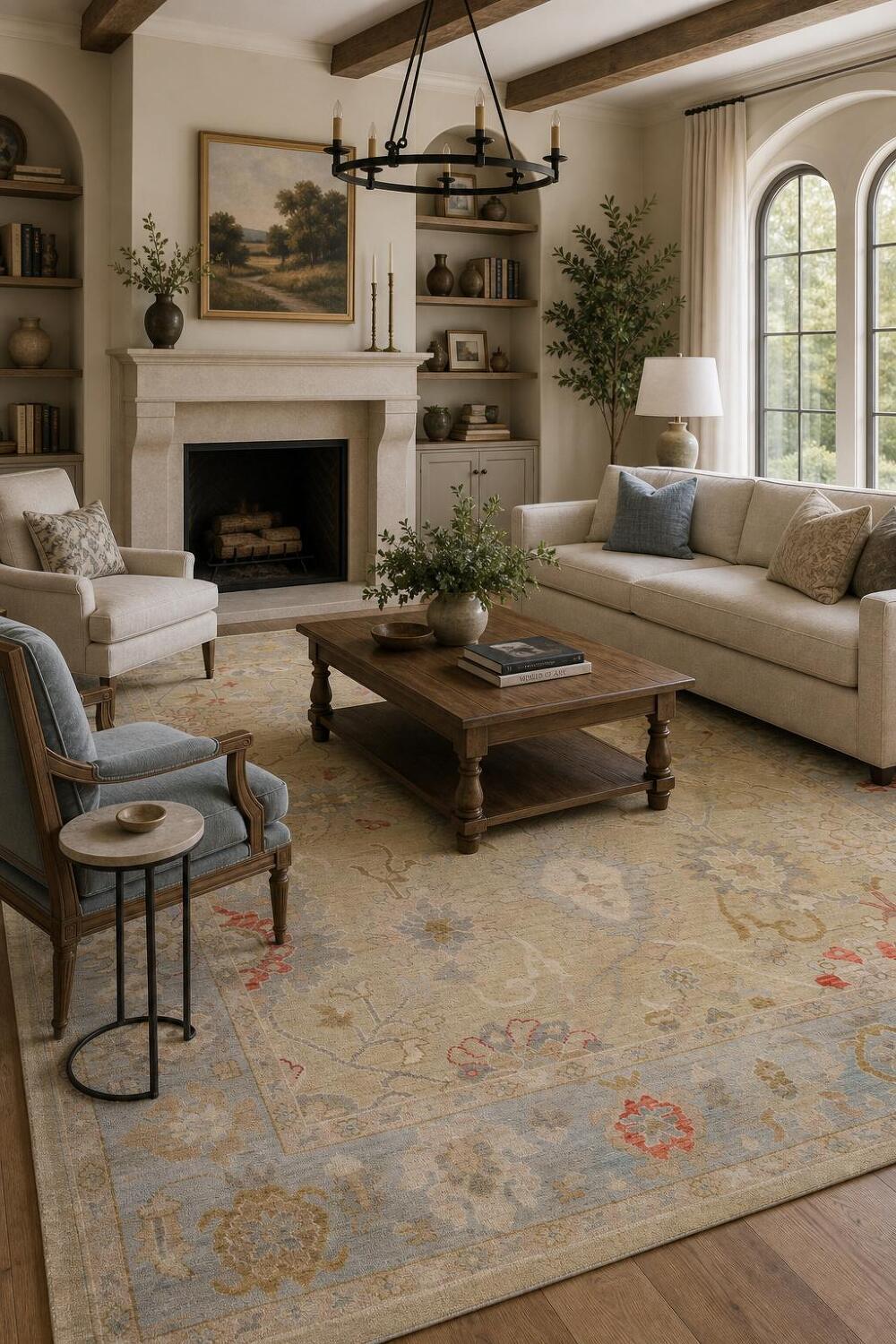 Vegetable Dye Oushak Turkish Area Rug 8x10