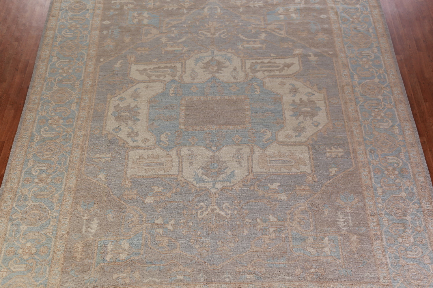 Vegetable Dye Oushak Turkish Large Rug 12x15