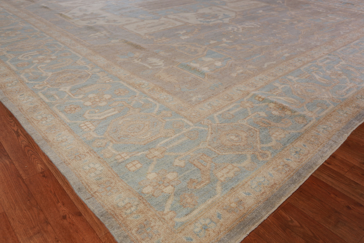 Vegetable Dye Oushak Turkish Large Rug 12x15