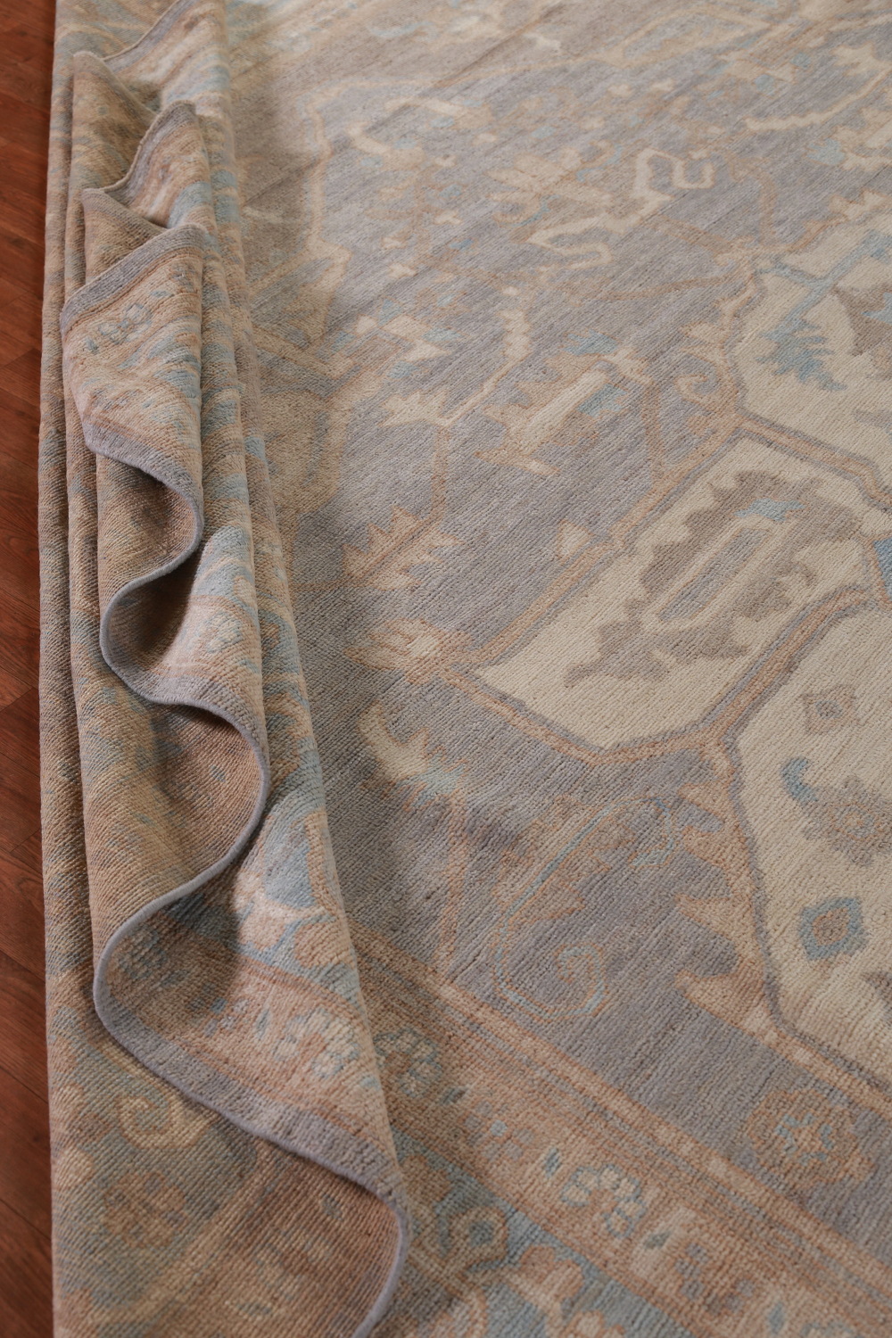 Vegetable Dye Oushak Turkish Large Rug 12x15