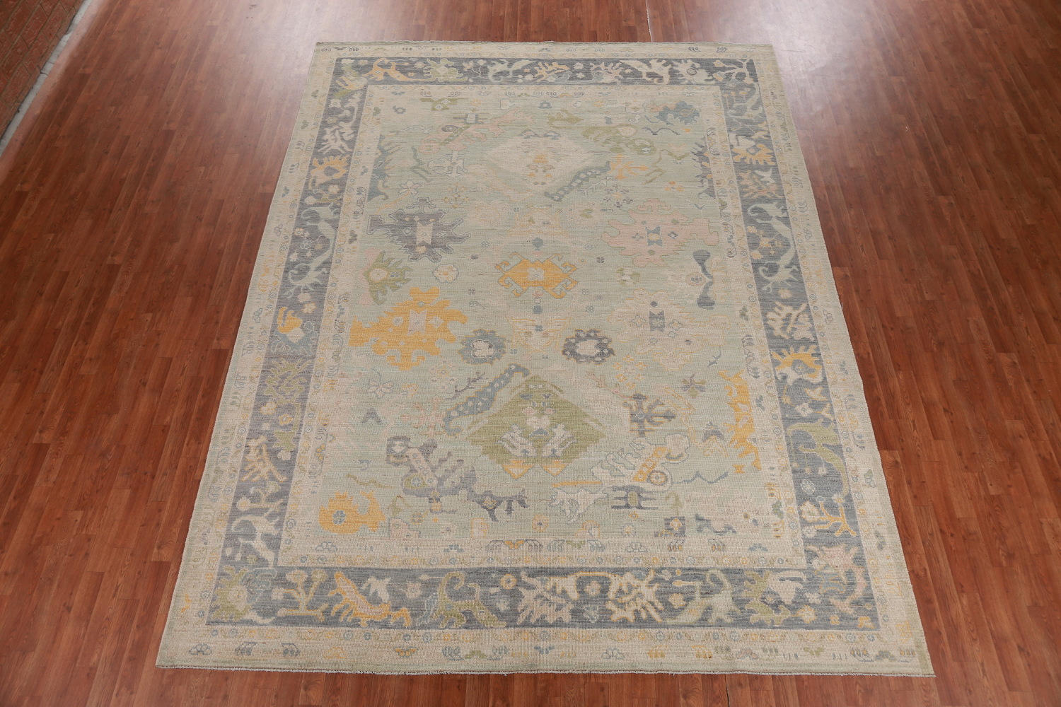 Vegetable Dye Oushak Turkish Area Rug 9x12