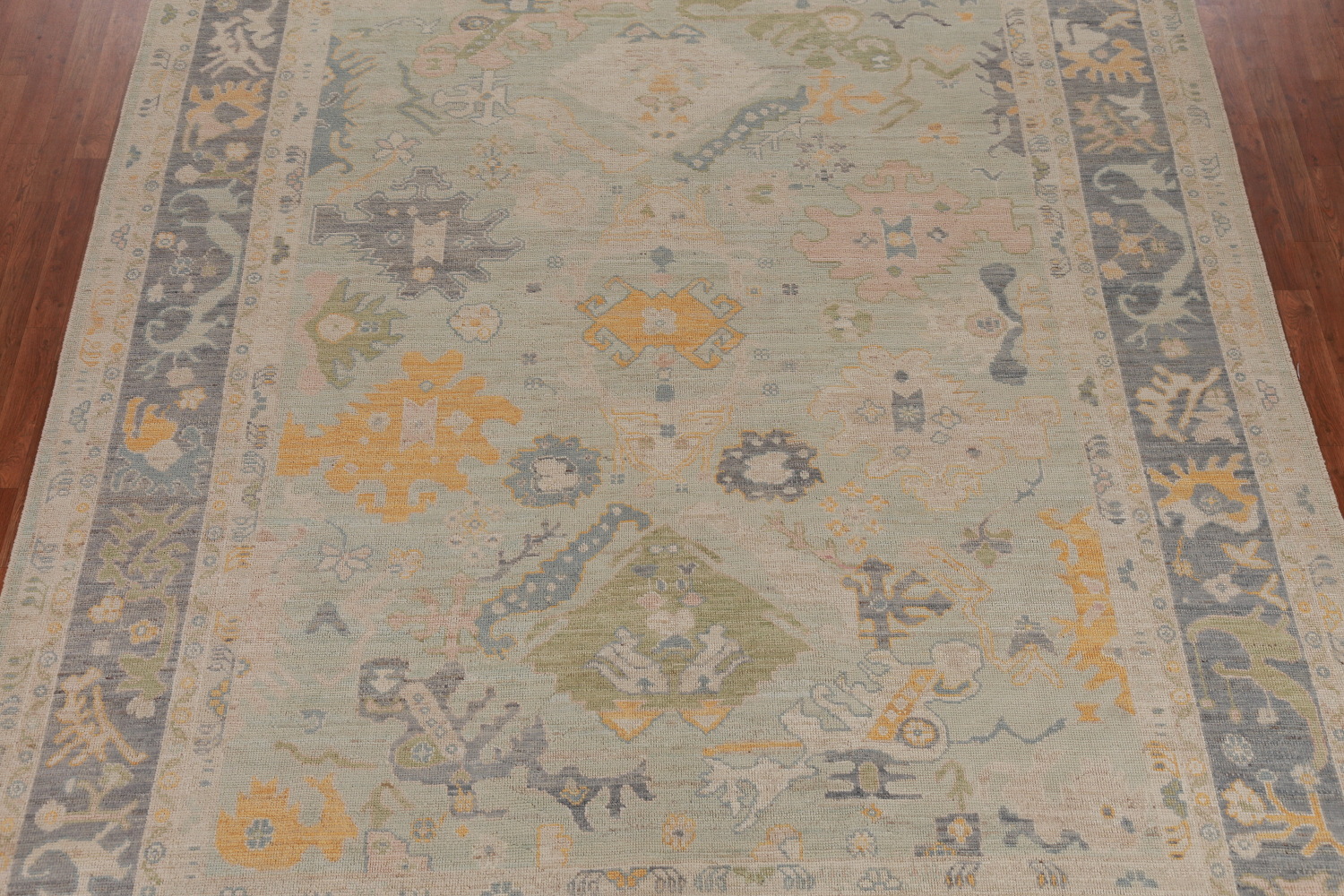 Vegetable Dye Oushak Turkish Area Rug 9x12