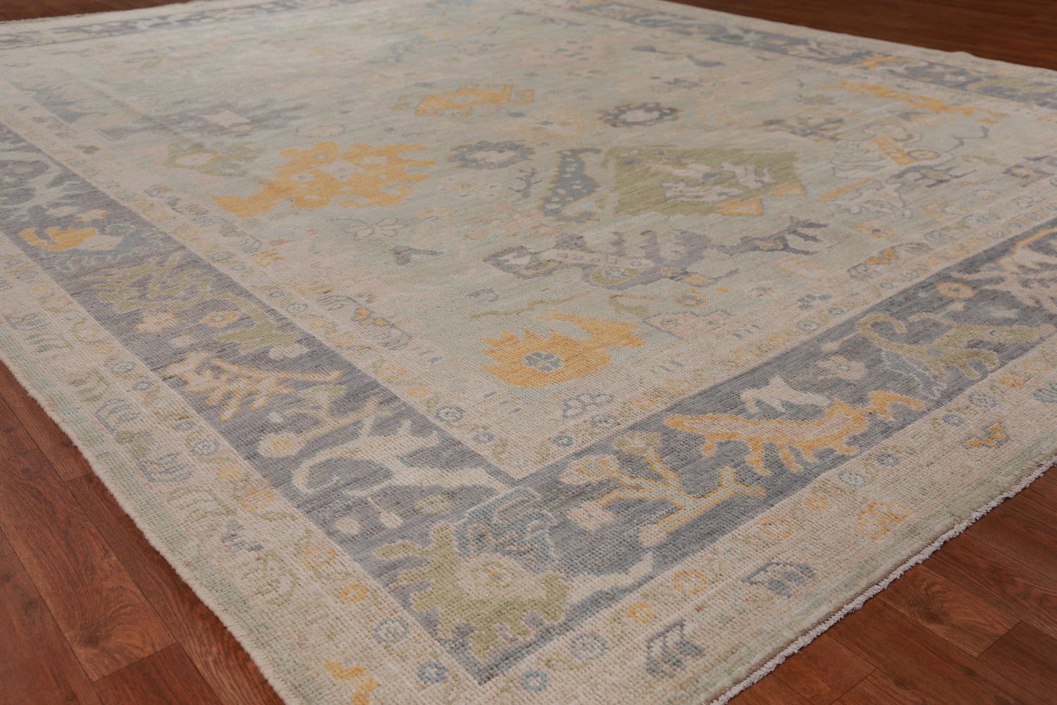 Vegetable Dye Oushak Turkish Area Rug 9x12