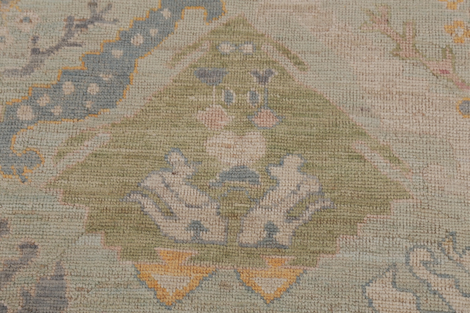Vegetable Dye Oushak Turkish Area Rug 9x12