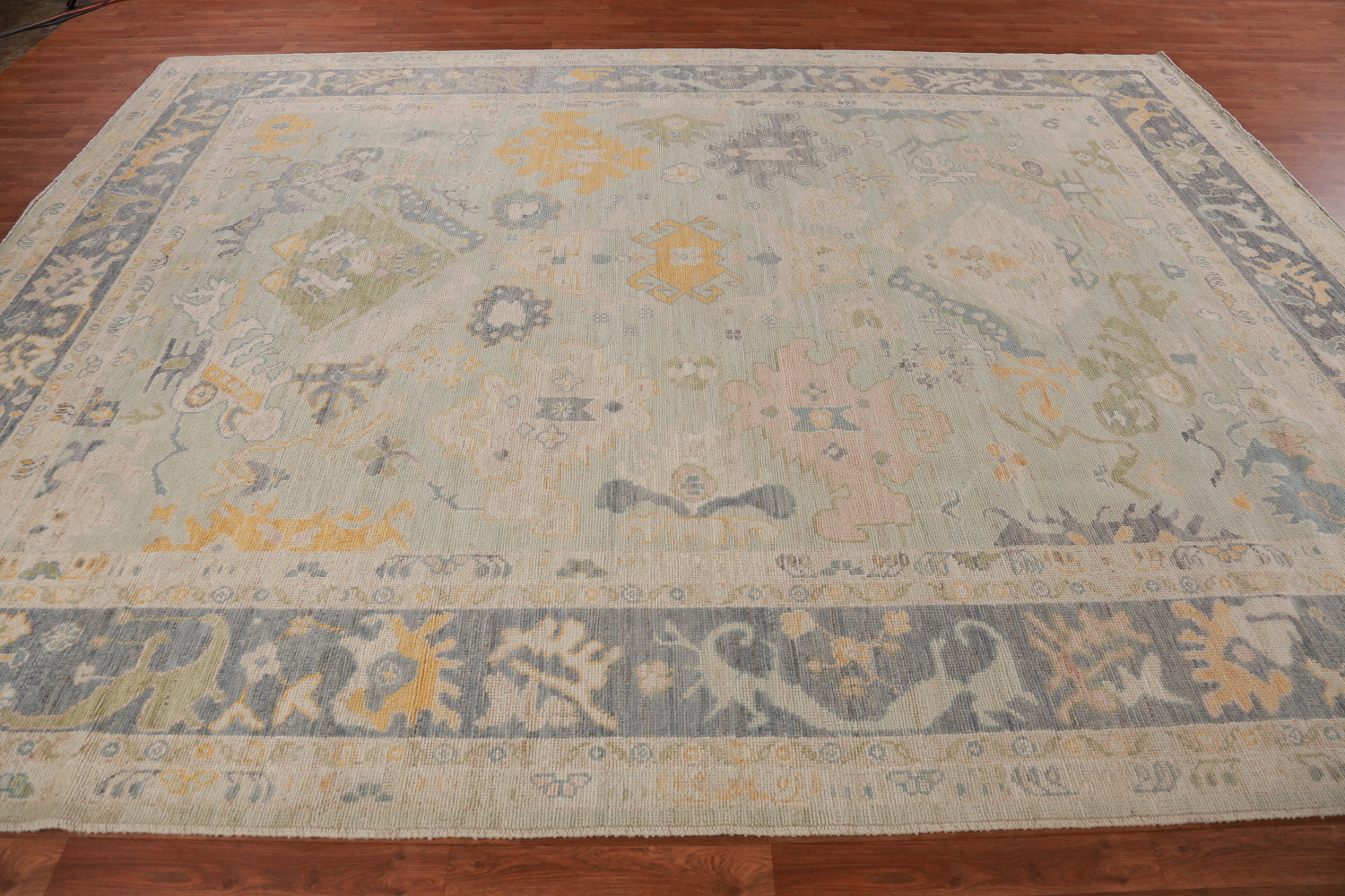 Vegetable Dye Oushak Turkish Area Rug 9x12