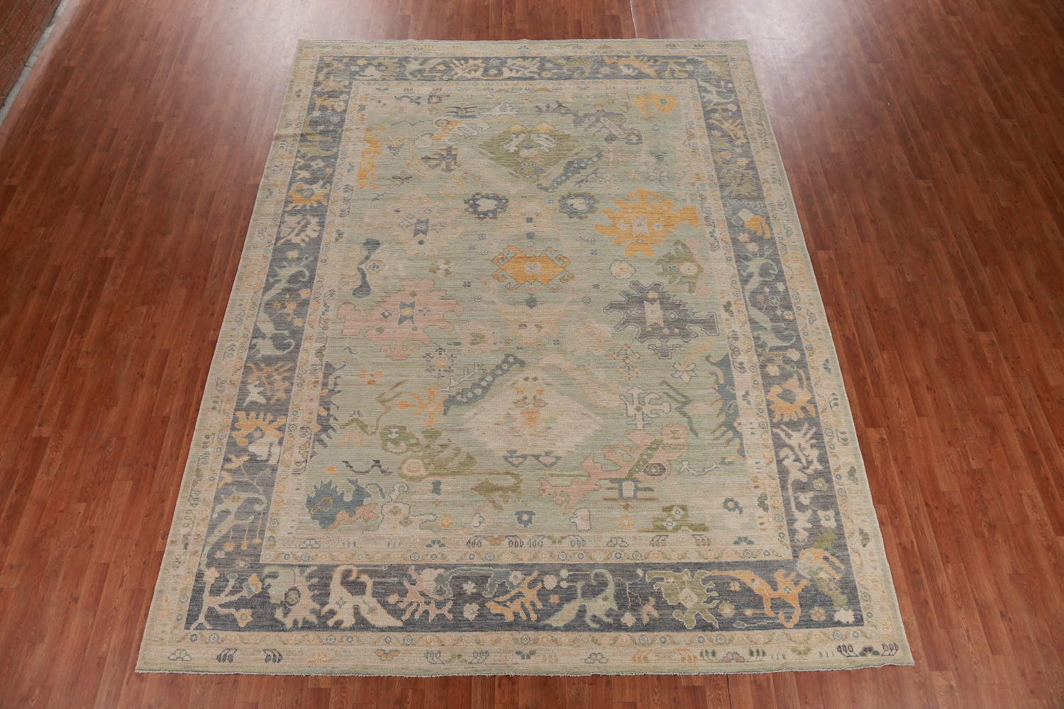 Vegetable Dye Oushak Turkish Area Rug 9x12