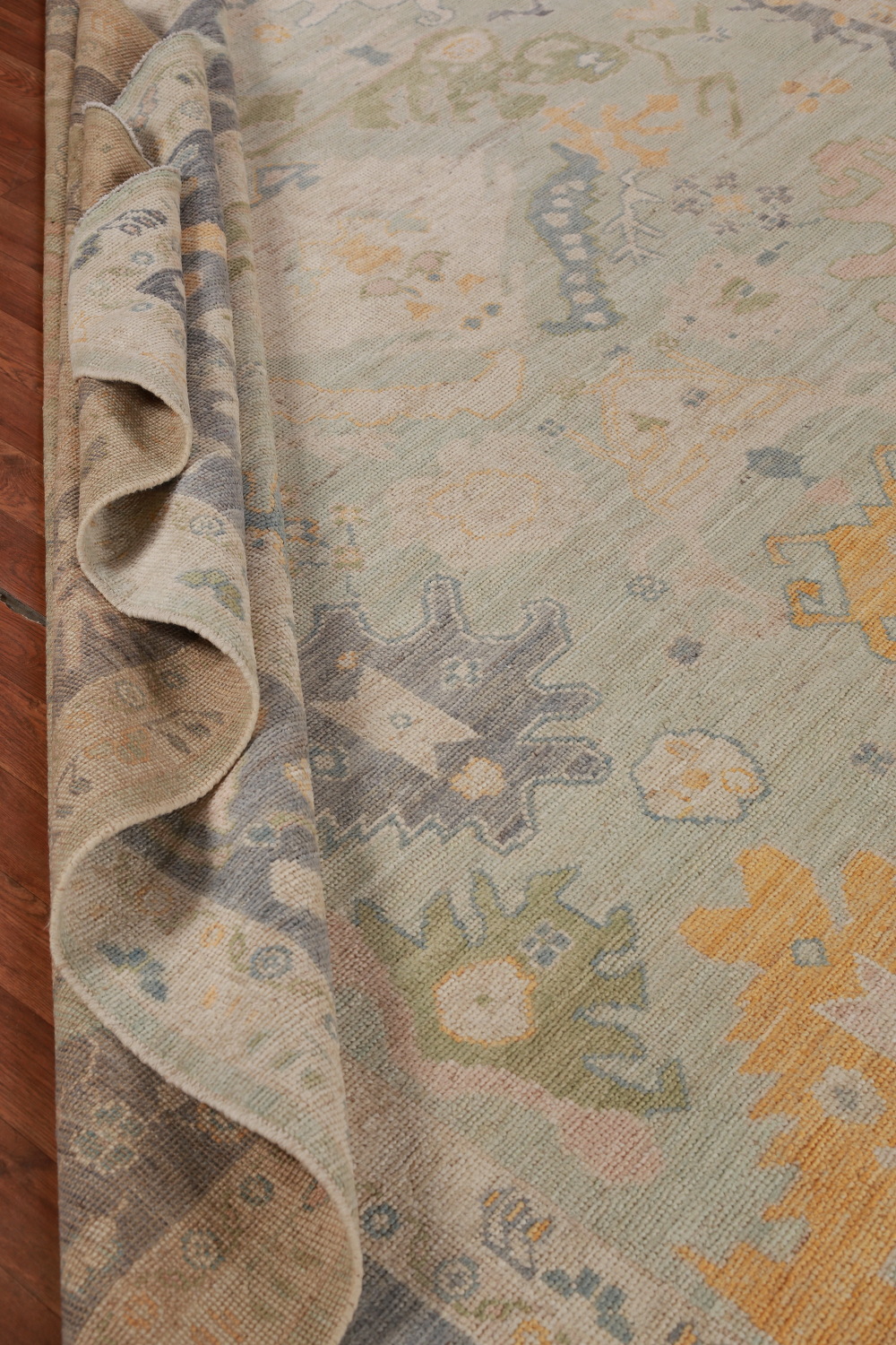 Vegetable Dye Oushak Turkish Area Rug 9x12
