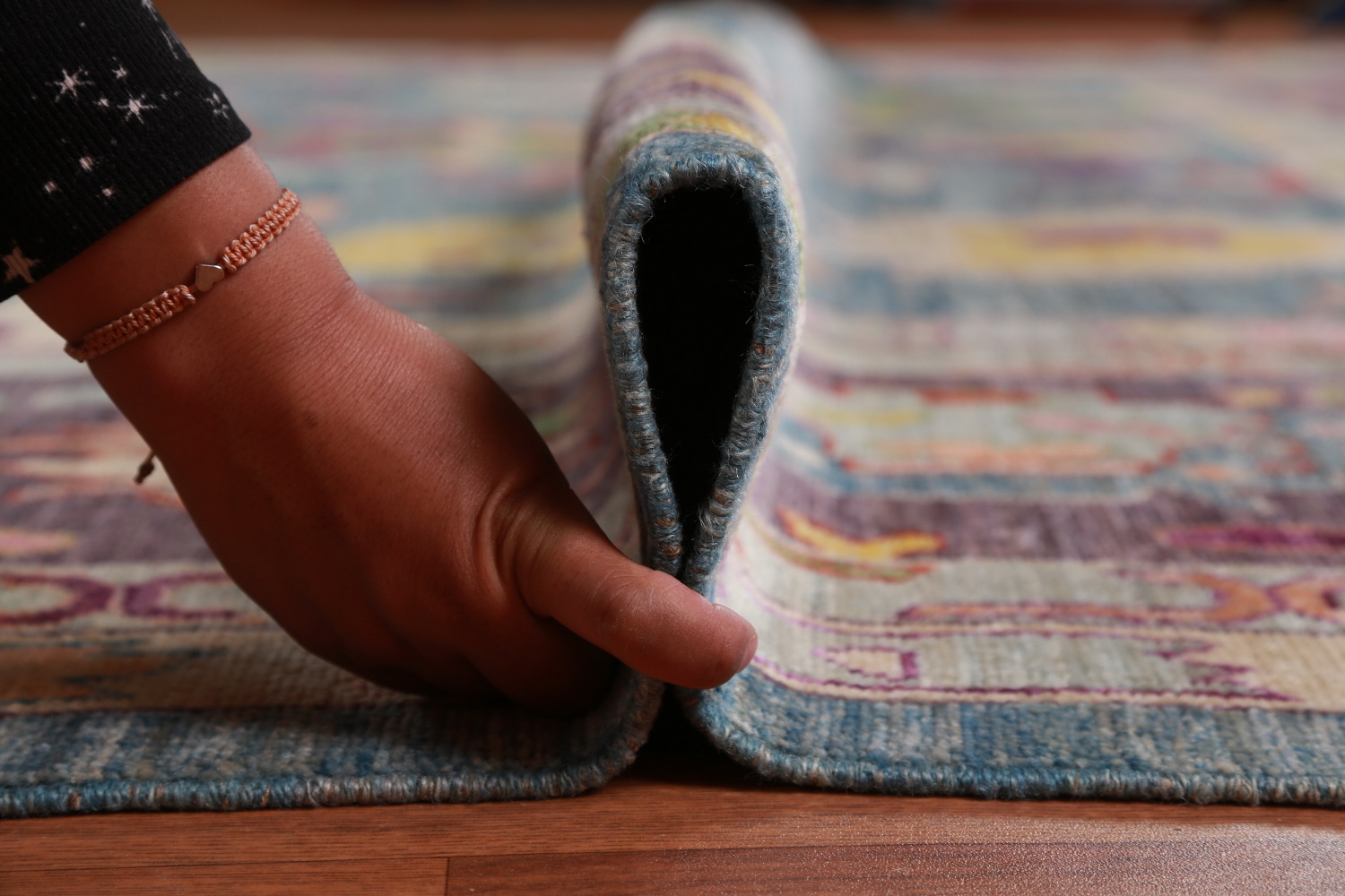 Vegetable Dye Blue Oushak Turkish Large Rug 10x14