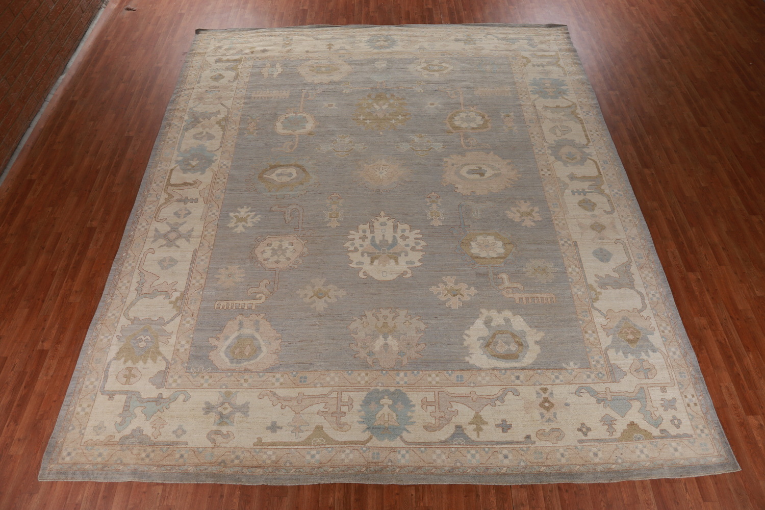 Vegetable Dye Oushak Turkish Large Rug 12x14