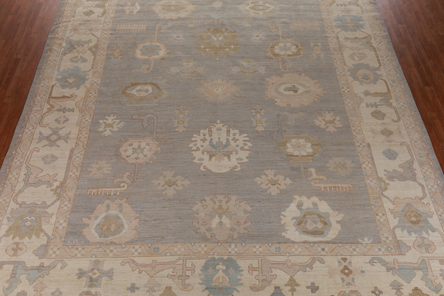 Vegetable Dye Oushak Turkish Large Rug 12x14
