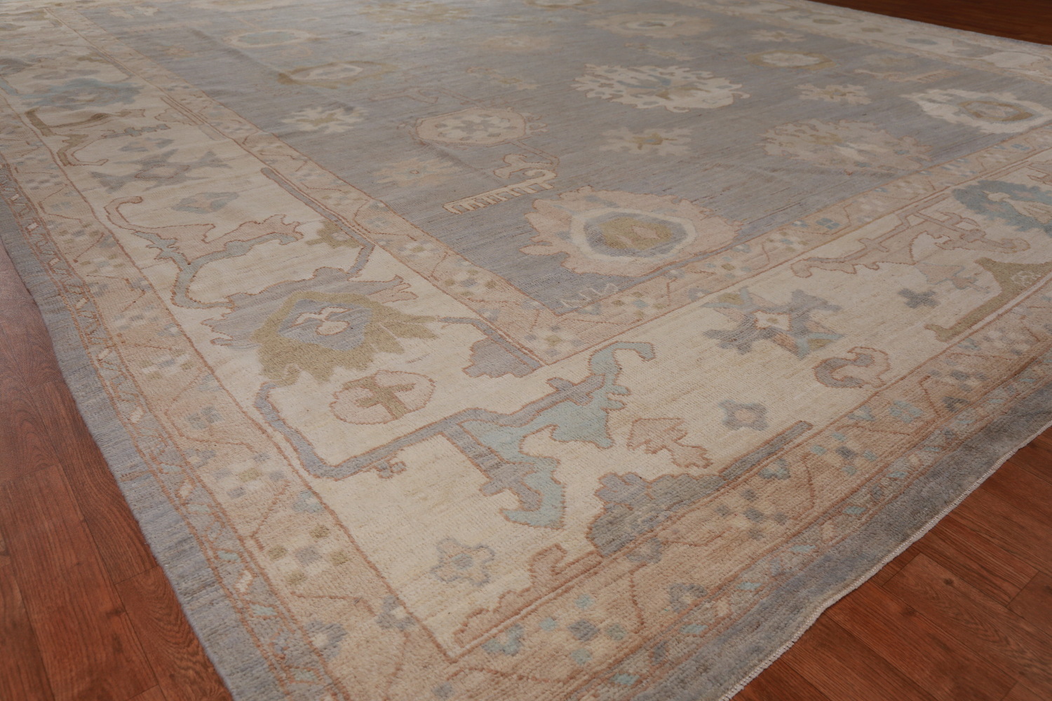Vegetable Dye Oushak Turkish Large Rug 12x14