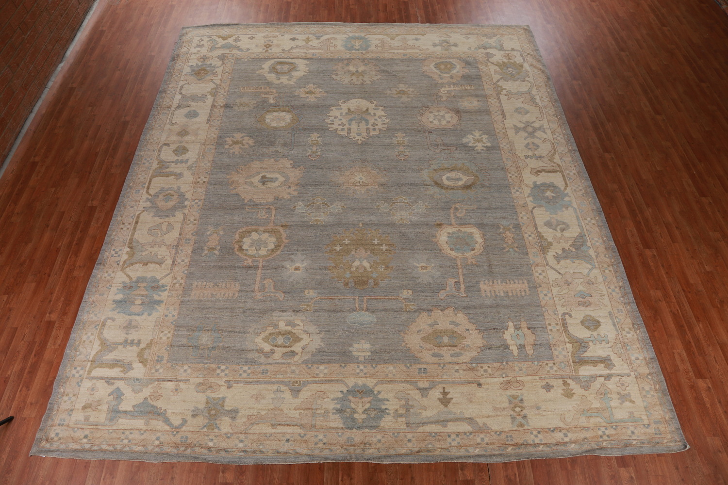 Vegetable Dye Oushak Turkish Large Rug 12x14