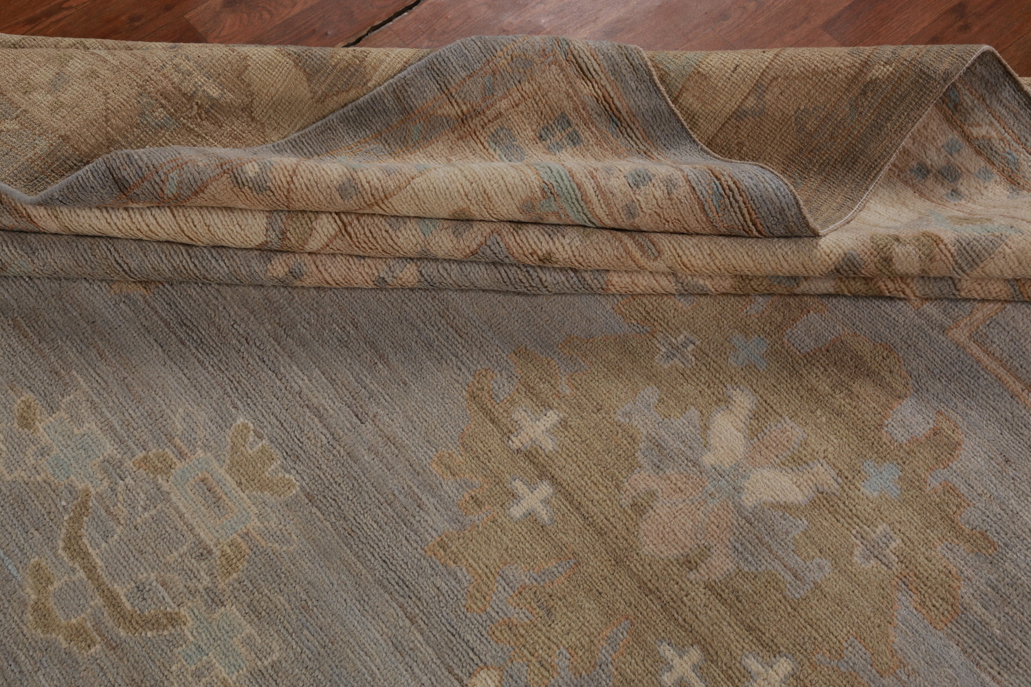 Vegetable Dye Oushak Turkish Large Rug 12x14