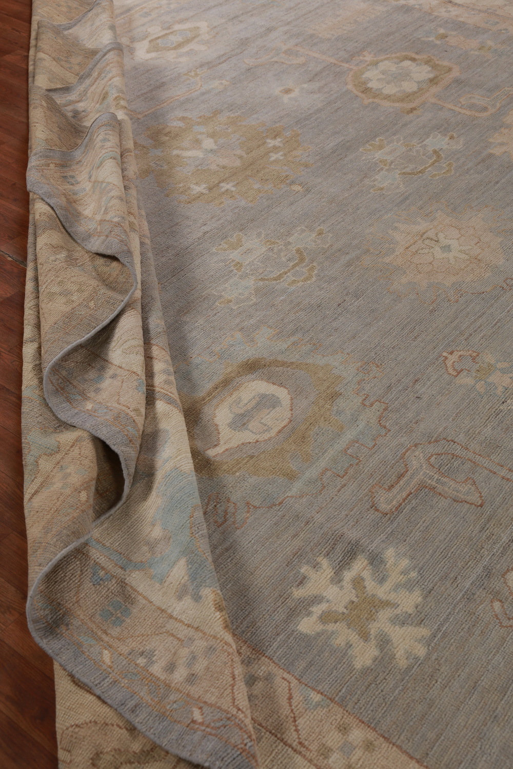 Vegetable Dye Oushak Turkish Large Rug 12x14