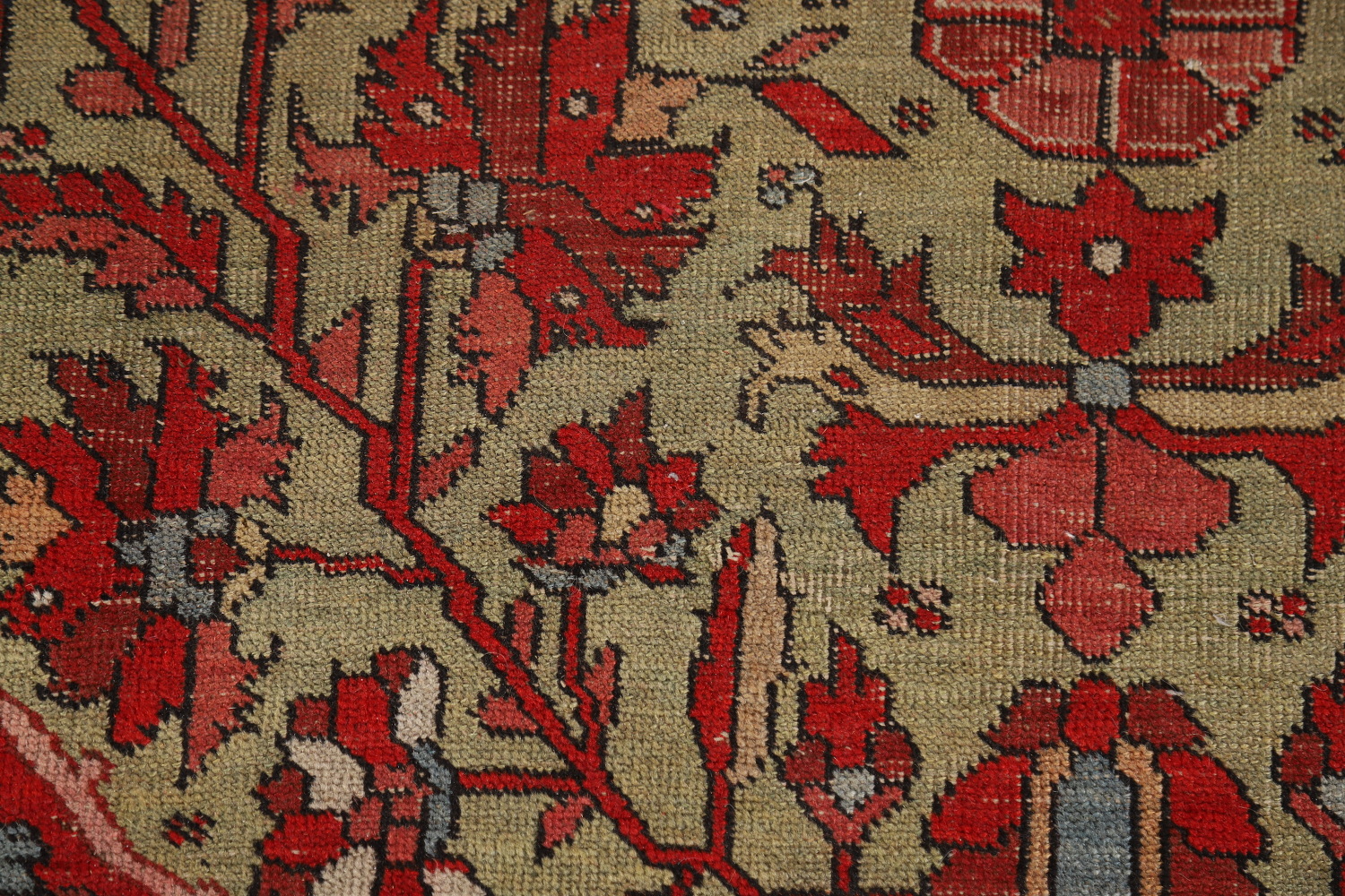 Pre-1900 Vegetable Dye Sarouk Farahan Persian Area Rug 7x10
